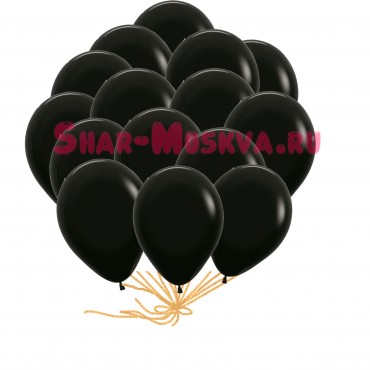 Шары с гелием  "BLACK" (30 см) 25 шт.