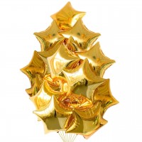 Композиция из шаров с гелием " Золотые звезды", , 6525 р., Композиция из шаров с гелием " Золотые звезды", , Композиции из шаров