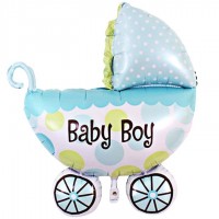 Фольгированный шар "Коляска Baby Boy", , 2175 р., Коляска Baby Boy, , Фольгированные шары