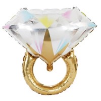 Фольгированный шар "Золотое кольцо с бриллиантом", , 2175 р., Золотое кольцо с бриллиантом, , Фольгированные шары