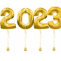 Композиция из фольгированных шаров "2023", , 10135 р., надпись 2023, , Любой повод