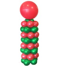 Стойка новогодняя из  шаров 2 цвета + метровый шар