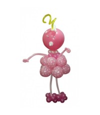 Фигура из шаров "Розовая ляля"