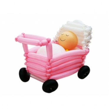 Фигура из шаров "Младенец в коляске"