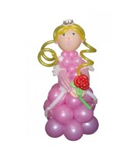 Фигура из шариков "Принцесса с розой"