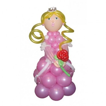 Фигура из шариков "Принцесса с розой"